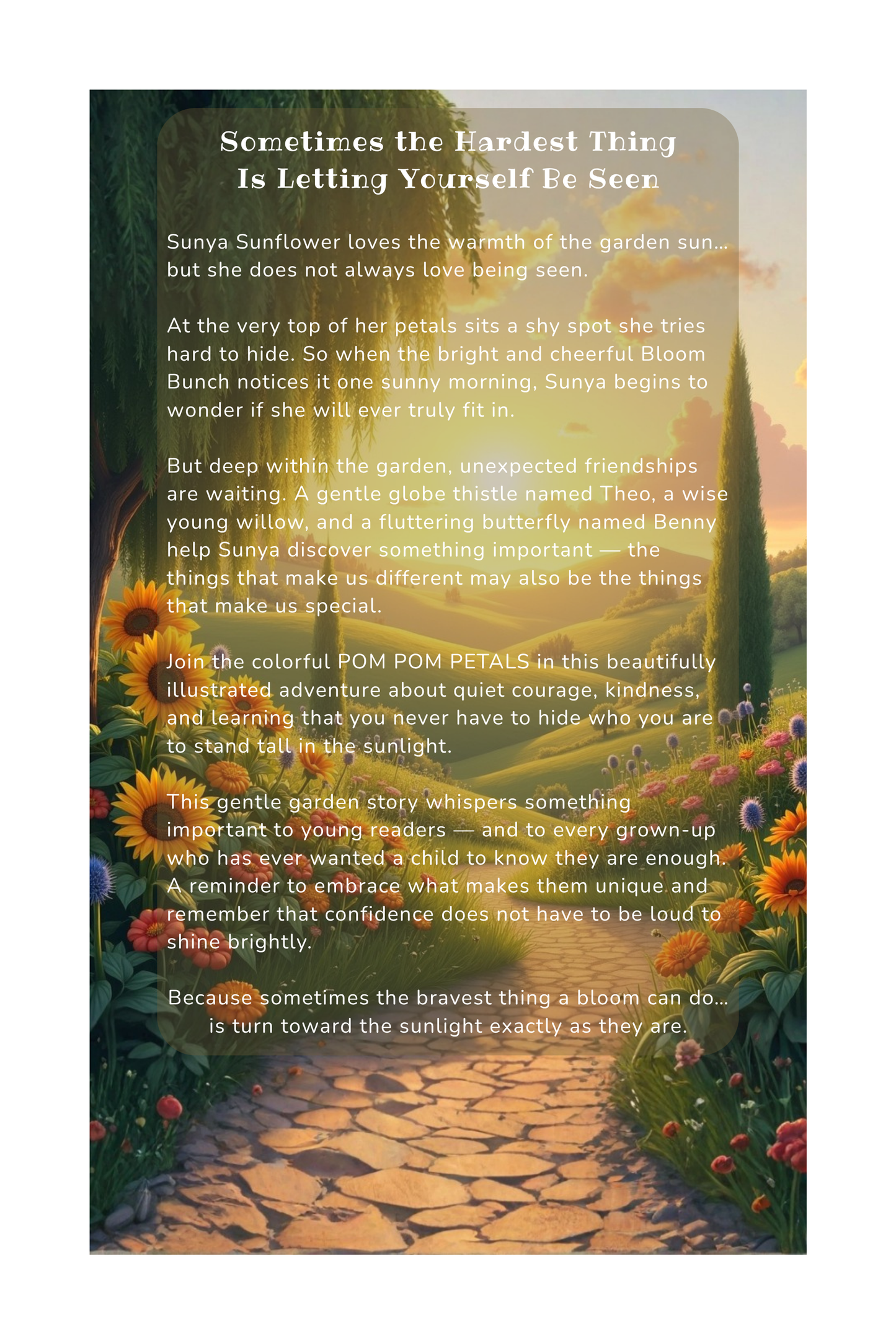 Sunya Sunflower and the Shy Spot – Pom Pom Petals Book 2 (Available on Amazon)