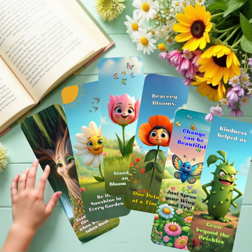 Blossom Bookmark Bundle – Collect All 6 Garden Friends (Pom Pom Petals Series)