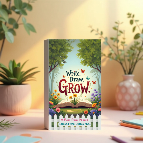 Write. Draw. Grow. - Creative Journal for Kids - Available on Amazon